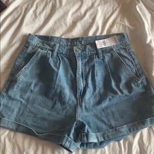 Denim mom shorts